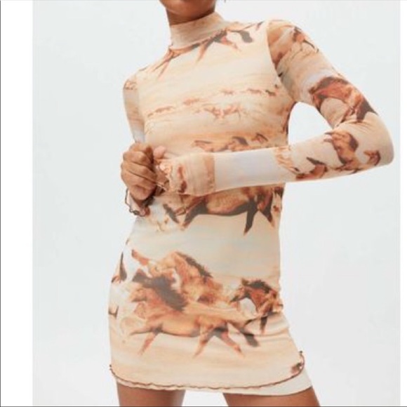 Zara Dresses & Skirts - Zara mesh Mini Dress Horse Print